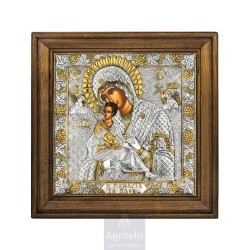 Silver Icon, Agritelis Sacred Artifacts, ieraskevi.com, Panagia of the Passion 47 x 47 cm