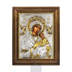 Silver Icon, Agritelis Sacred Artifacts, ieraskevi.com, Panagia the Unfading 58 x 45 cm