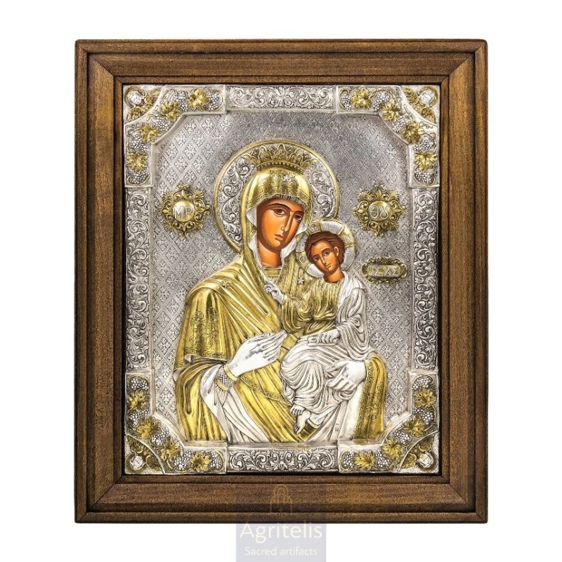 Silver Icon, Agritelis Sacred Artifacts, ieraskevi.com, Panagia Odigitria 62 x 53 cm