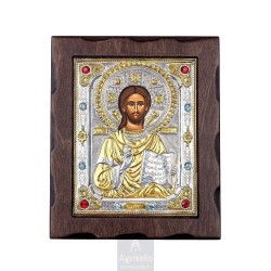 Silver Icon, Agritelis Sacred Artifacts, ieraskevi.com, Christ 26.5 x 22 cm