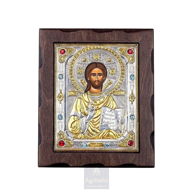 Silver Icon, Agritelis Sacred Artifacts, ieraskevi.com, Christ 26.5 x 22 cm