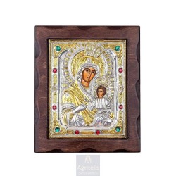 Silver Icon, Agritelis Sacred Artifacts, ieraskevi.com, Panagia Portaitissa 26.5 x 22 cm