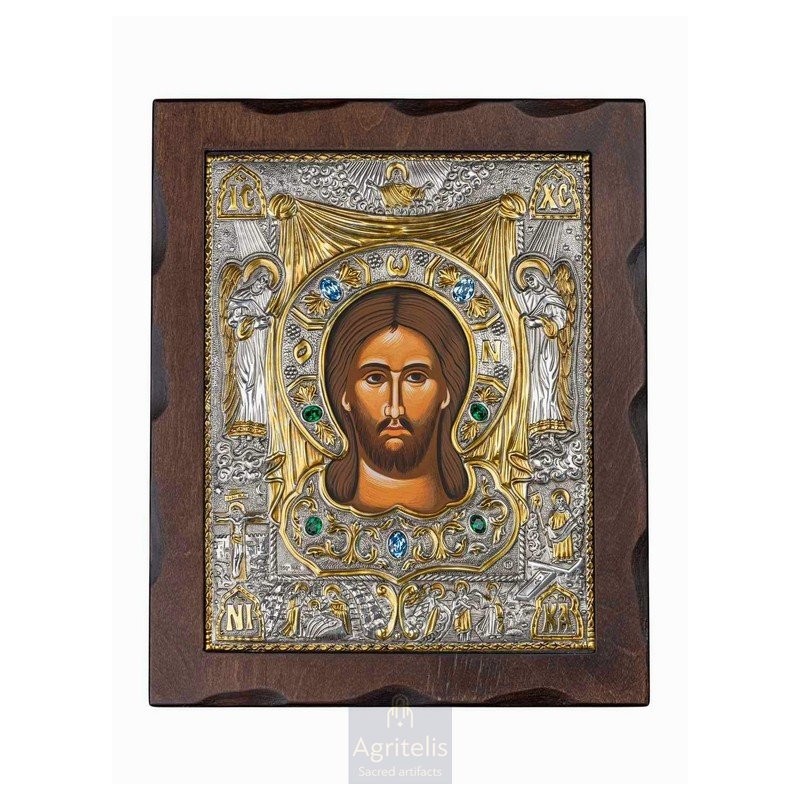 Silver Icon, Agritelis Sacred Artifacts, ieraskevi.com, The Napkin of Christ 34.5 x 28 cm