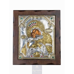 Silver Icon, Agritelis Sacred Artifacts, ieraskevi.com, Panagia Glykofilousa 35 x 30 cm