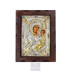 Silver Icon, Agritelis Sacred Artifacts, ieraskevi.com, Panagia Odigitria 24 x 18 cm