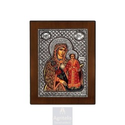 Silver Icon, Agritelis Sacred Artifacts, ieraskevi.com, Panagia Rodon to Amaranto Icon 14.6 x 11.3 cm