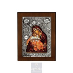 Silver Icon, Agritelis Sacred Artifacts, ieraskevi.com, Panagia Glykofilousa Icon 14.6 x 11.3 cm