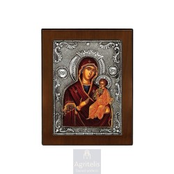 Silver Icon, Agritelis Sacred Artifacts, ieraskevi.com, Panagia the Unfading Icon 14.6 x 11.3 cm