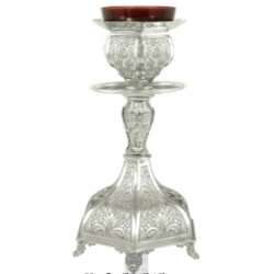 Silver Plated Altar Vigil Oil, Orthodox Supplies, Church Supplies