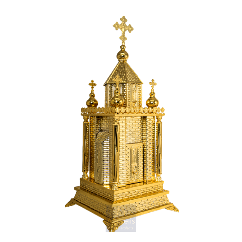 Enameled Tabernacle Brass Gold Plated