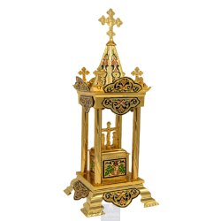 Tabernacle, Gold Plated Tabernacle, Enameled Tabernacle, Agritelis, Church Supplies, ieraskevi.com