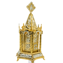 Enameled Tabernacle Brass Gold Plated