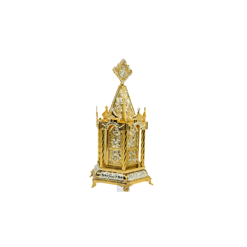 Enameled Tabernacle Brass Gold Plated