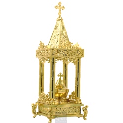 Enameled Tabernacle Brass Gold Plated