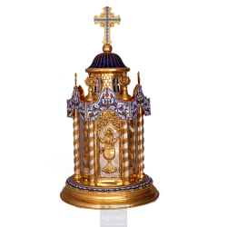 Tabernacle, Gold Plated Tabernacle, Enameled Tabernacle, Agritelis, Church Supplies, ieraskevi.com