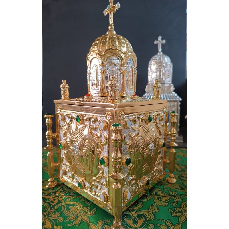 Tabernacle, Gold Plated Tabernacle, Enameled Tabernacle, Agritelis, Church Supplies, ieraskevi.com