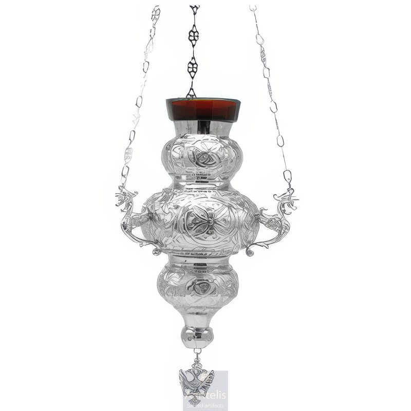 Vigil Oil, Vigil Lamp, Orthodox Vigil, Silver  Plated Vigil, Agritelis Church Supplies, ieraskevi.com