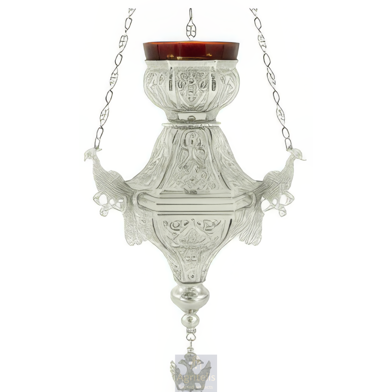 Vigil Oil, Vigil Lamp, Orthodox Vigil, Silver  Plated Vigil, Agritelis Church Supplies, ieraskevi.com