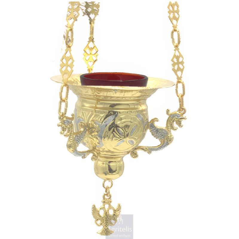 Vigil Oil, Vigil Lamo, Orthodox Vigil, Gold Silver Plated Vigil, Agritelis Church Supplies, ieraskevi.com