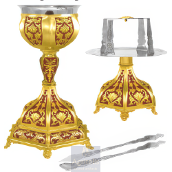 Chalice set, Gold Plated Chalice, Enameled Chalice, Agritelis, Church Supplies, ieraskevi.com