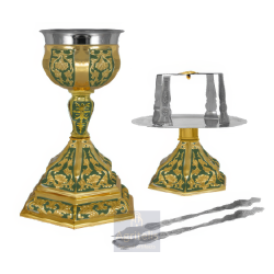 Chalice set, Gold Plated Chalice, Enameled Chalice, Agritelis, Church Supplies, ieraskevi.com