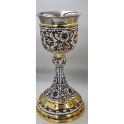 Chalice Set Gold Plated Enameled