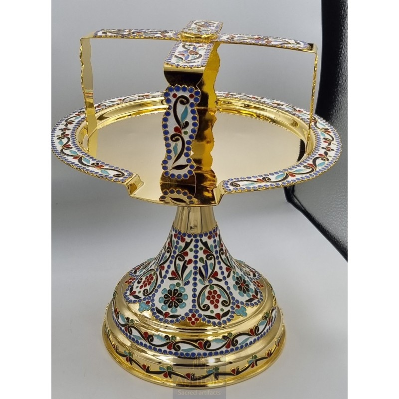 Chalice Set Gold Plated Enameled