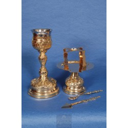 Chalice set, Gold Plated Chalice, Enameled Chalice, Agritelis, Church Supplies, ieraskevi.com