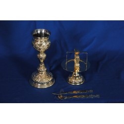 Chalice set, Gold Plated Chalice, Enameled Chalice, Agritelis, Church Supplies, ieraskevi.com