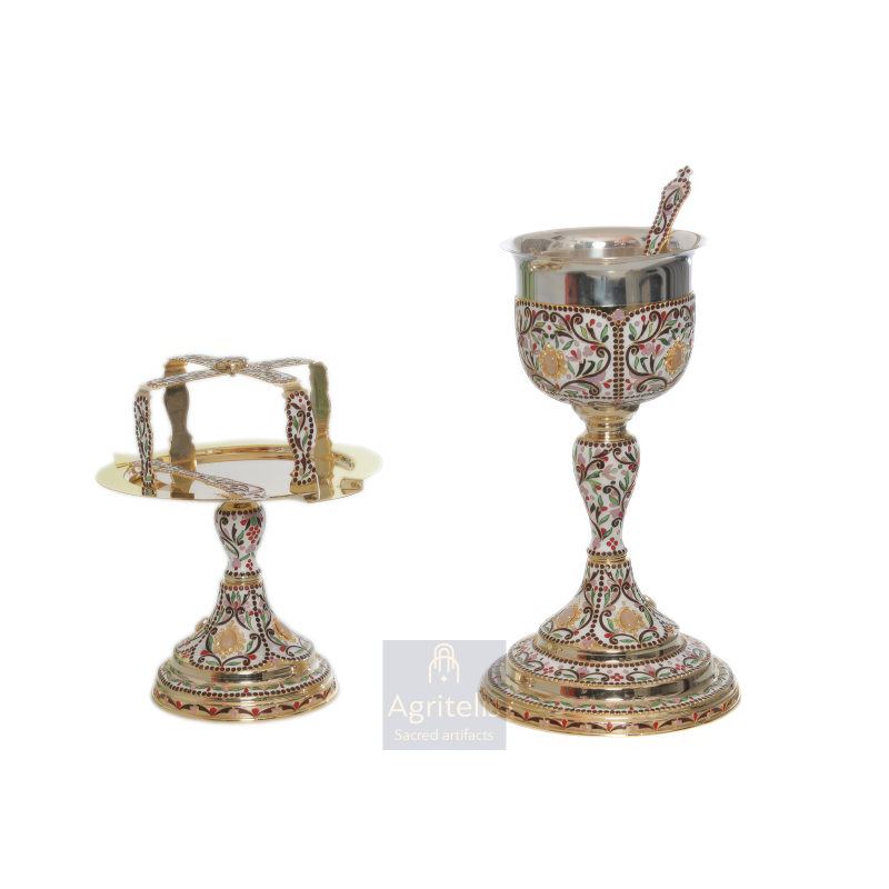 Chalice Set enameled, Agritelis, ieraskevi.com