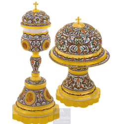 Chalice Set enameled, Agritelis, ieraskevi.com