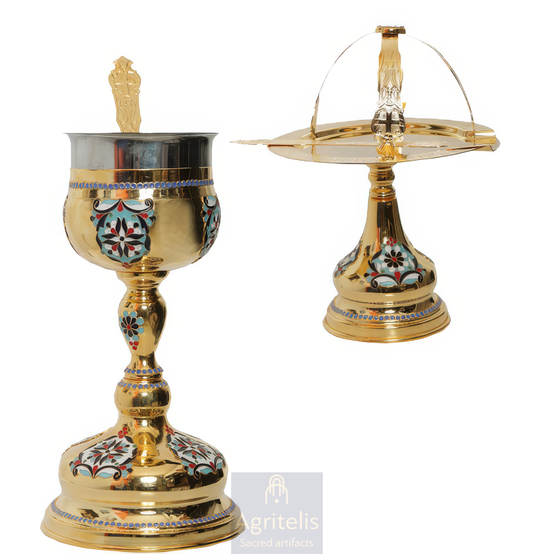 Chalice Set enameled, Agritelis, ieraskevi.com