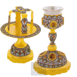 Chalice Set enameled, Agritelis, ieraskevi.com