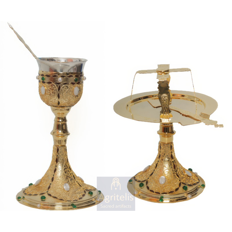 Chalice Set enameled, Agritelis, ieraskevi.com