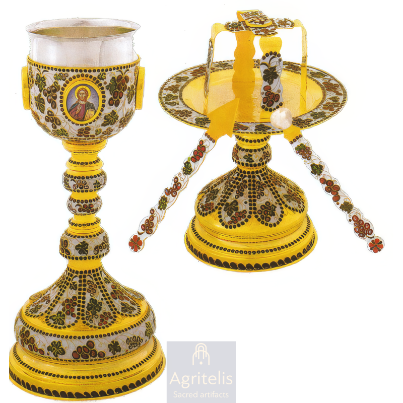 Chalice Set enameled, Agritelis, ieraskevi.com