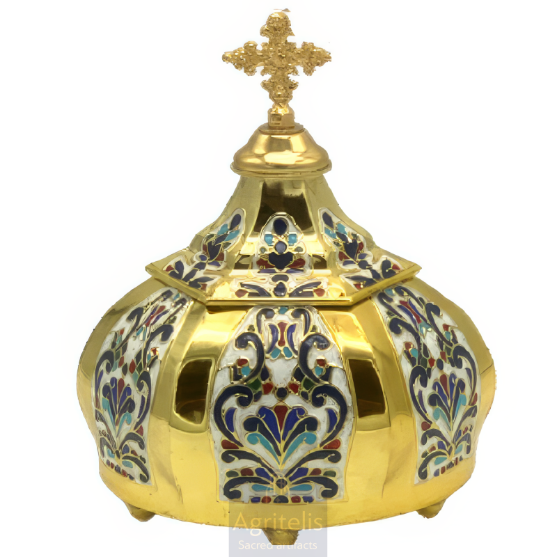 Reliquary Gold plated Enameled