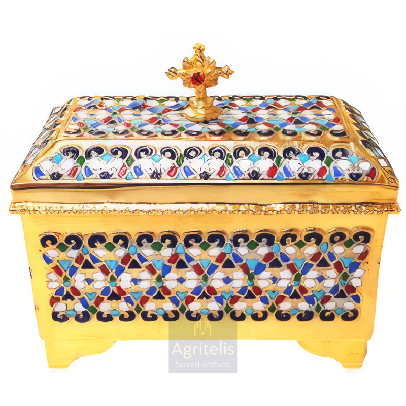 Reliquary Gold plated Enameled