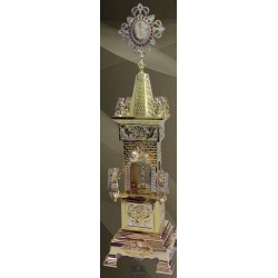 Tabernacle Silver and Gold Plated , Handmade Carved, Orthodox Artifact