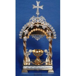 Tabernacle Silver and Gold Plated , Greek Orthodox , Brass