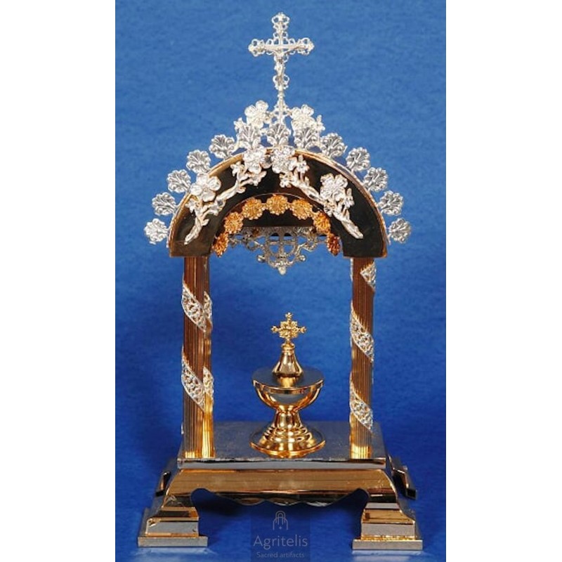 Tabernacle Silver and Gold Plated , Greek Orthodox , Brass,