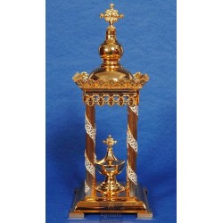 Tabernacle Silver and Gold Plated , Greek Orthodox , Brass