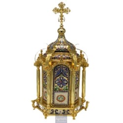 Tabernacle Gold Plated, Brass handmade, Carved,