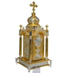 Enameled Tabernacle Brass Gold Plated