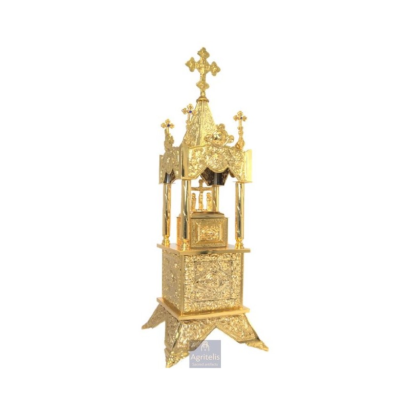 Enameled Tabernacle Brass Gold Plated