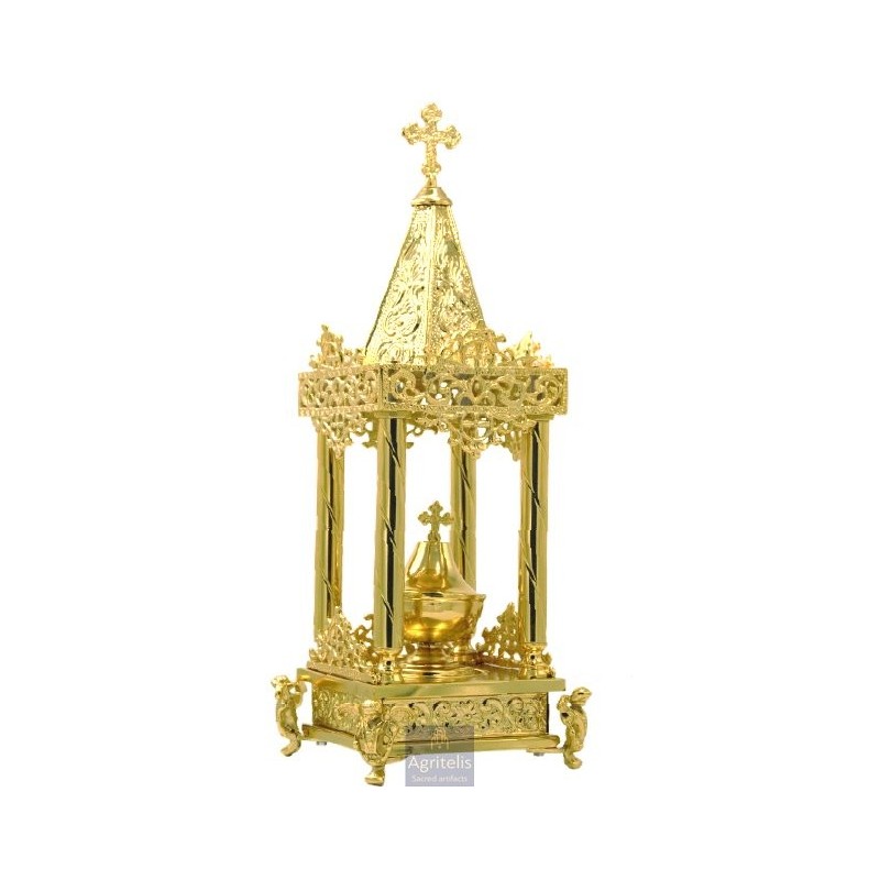 Enameled Tabernacle Brass Gold Plated