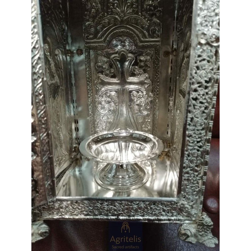 Tabernacle solid silver , Greek Orthodox ,Handmade Carved, Orthodox Artifact