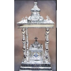 Tabernacle solid silver , Greek Orthodox ,Handmade Carved, Orthodox Artifact