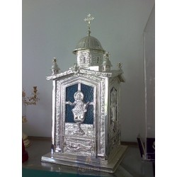 Tabernacle solid silver , Greek Orthodox ,Handmade Carved, Orthodox Artifact