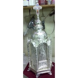 Tabernacle solid silver , Greek Orthodox ,Handmade Carved, Orthodox Artifact