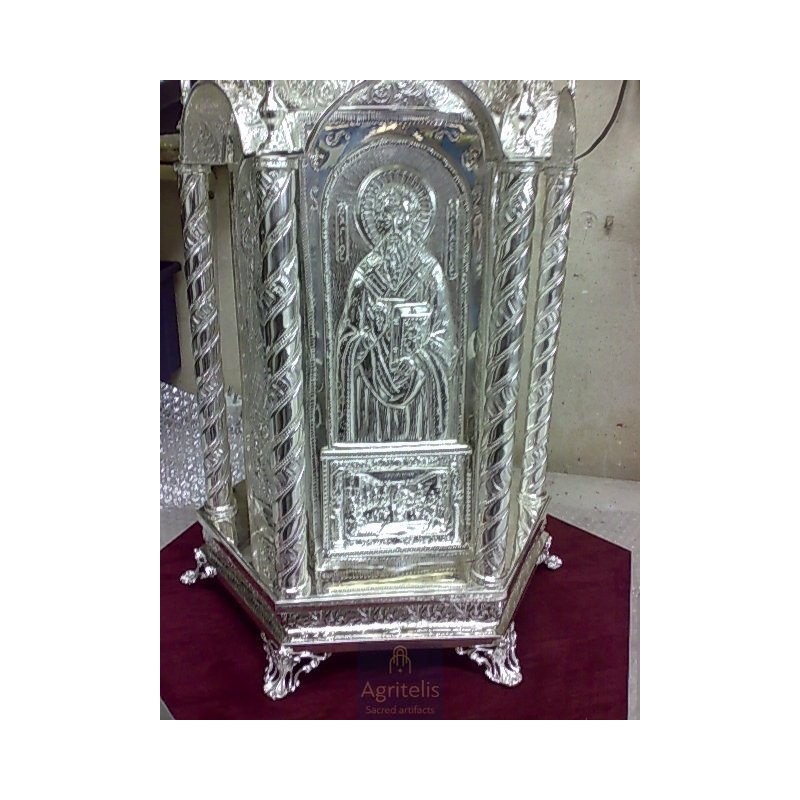 Tabernacle solid silver , Greek Orthodox ,Handmade Carved, Orthodox Artifact